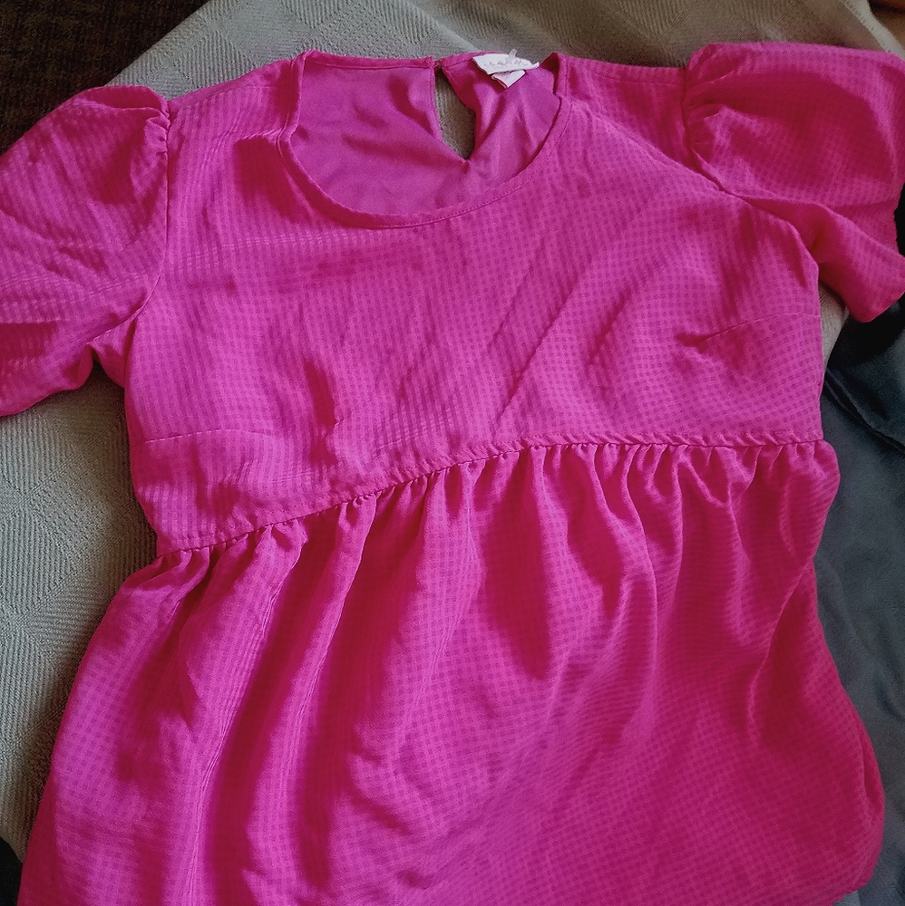 Bright Magenta Maternity Blouse